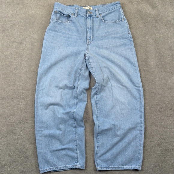 Madewell The Perfect Vintage Wide-Leg Crop Jeans Womens 28 Light Wash DM0963 — photo 2